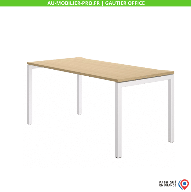 BUREAU ÉCHANCRÉ 120CM CHÊNE STRUCTURÉ – CONNEXION GAUTIER OFFICE