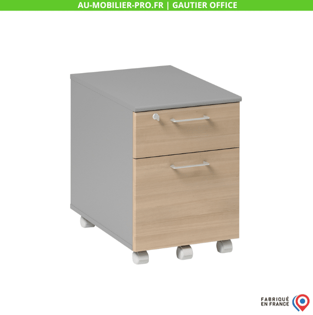 CAISSON MOBILE 2 TIROIRS FINITION HETRE – JAZZ+ GAUTIER OFFICE